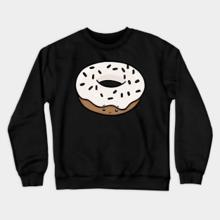 Adorable Vanilla Kawaii Donut with Chocolate Sprinkles Crewneck Sweatshirt